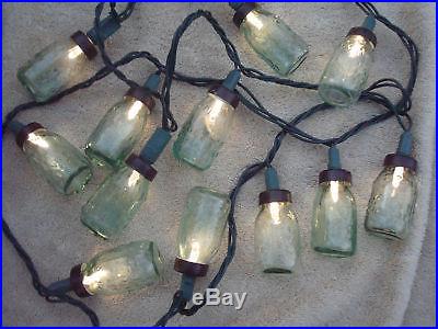 Miniature Mason’s Patent Canning Fruit Jar Mini Light Globes ORNAMENTS Set of 12