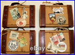 Miniature Vintage Look Luggage/Suitcase Christmas Ornament -Travel NWT