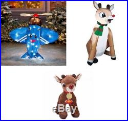 Misfit Toys Airplane Plane Outdoor Yard Christmas Decor + Rudolph Inflatable Lot