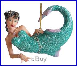 Miss Shell Ocean Blue Beauty Mermaid Resin Holiday Ornament December Diamonds