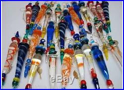 Mixed Lot of 12 Murano Glass decoration Icicle CHRISTMAS ORNAMENTS Italian Prism