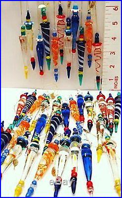 Mixed Lot of 12 Murano Glass decoration Icicle CHRISTMAS ORNAMENTS Italian Prism