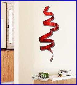 Modern Contemporary Abstract Sculpture Decor Cardinal Wall Twist by Jon Allen