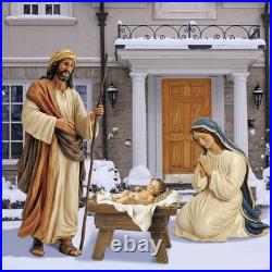 MorningRo 3 Pcs Metal Outdoor Nativity Scene Set Large 48.9 Tall Holy ...