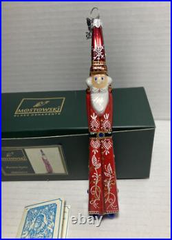 Mostowski Russian Santa Blown Glass Christmas Ornament with Box Poland NM#63515