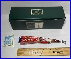 Mostowski Russian Santa Blown Glass Christmas Ornament with Box Poland NM#63515
