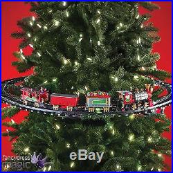 Mounted Christmas Tree Train Festive Light Up Sound Animated Home Decoration