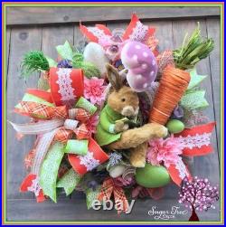 Mr. Bunny’s Storytime Spring Wreath One of a Kind