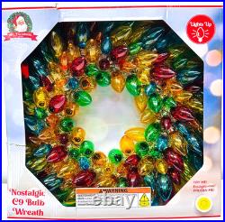 Mr. Christmas 17 Bulb Wreath Warm White Steady or Twinkle H347799 NEW
