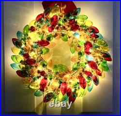 Mr. Christmas 17 Bulb Wreath Warm White Steady or Twinkle H347799 NEW Mr. Christmas 17 Bulb Wreath Warm White Steady or Twinkle H347799 NEW