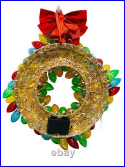 Mr. Christmas 17 Bulb Wreath Warm White Steady or Twinkle H347799 NEW Mr. Christmas 17 Bulb Wreath Warm White Steady or Twinkle H347799 NEW