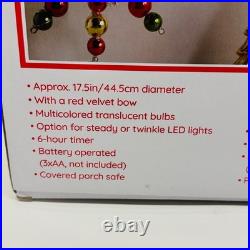 Mr. Christmas 17 Bulb Wreath Warm White Steady or Twinkle H347799 NEW Mr. Christmas 17 Bulb Wreath Warm White Steady or Twinkle H347799 NEW