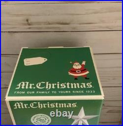 Mr Christmas 24 Rotating Tinsel Tree Silver Retro Vintage Style Ornaments New