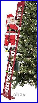 Mr. Christmas 32 Oversized Stepping Santa Ladder Tree Decor 30 Song Animated