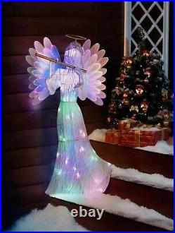 Mr Christmas Fiber Optic Animated Angel 6 Hr Timer In/Outdoor SEE VIDEO