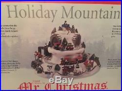 Mr. Christmas Holiday Mountain Spieluhr Weihnachtszug Winterzug Weihnachtsdeko