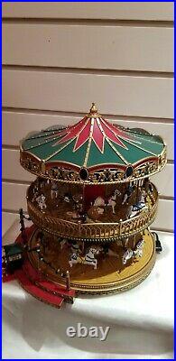 Mr. Christmas Nottingham Fair Double Decker Holiday Music Light Up Carousel