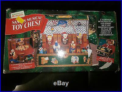 Mr. Christmas Santa's Musical Toy Chest with box Vintage works great