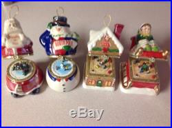 Mr. Christmas Set of 4 Porcelain Music Box Ornaments New No Box