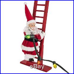 Mr. Christmas Super Climbing Santa Clause On Ladder Musical With Lights 15 Songs