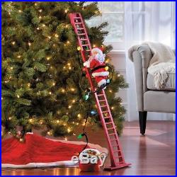 Mr. Christmas Super Climbing Santa Holiday Decor 6 LED lights &15 Xmas Songs NEW