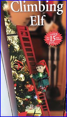 Mr. Christmas Super Climbing Stepping Elf Figurine Holiday Decor 43 Tall