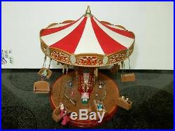 Mr. Christmas World's Fair Double Seat Swing Carousel Action/lights Music Box