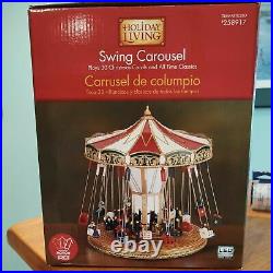Mr Christmas World's Fair Style Swing Carousel Action/Lights Music Box MIB