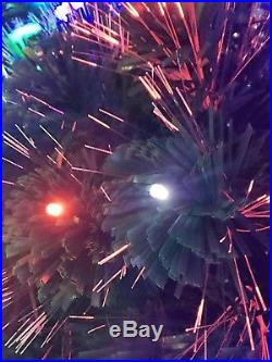 Multi LED Fibre Optic Pre Lit Christmas Tree Star Various Effect Xmas Decoration