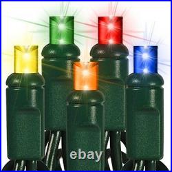Multi-color LED Mini Christmas Lights Wide Angle 5mm Lights Set Of 70 24 ft