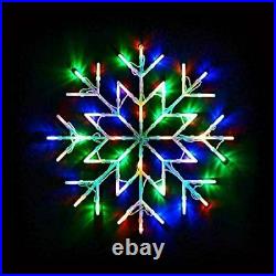 Multicolor 50LED Snowflake Fairy Light Christmas Window Hanging Xmas Decoration