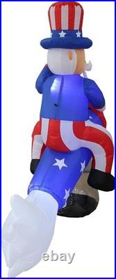 Multicolor 6 Foot Inflatable Uncle Sam Perfect for Independence Day Displays