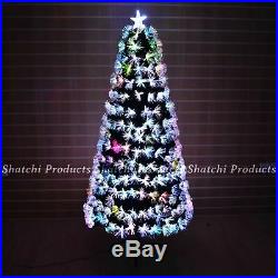 Multicolour LED Fibre Optic Lights Christmas Tree Xmas Home Decorations 2ft-6ft