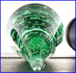 Murano Christmas Tree Green Bullicante Italian Bubbles Art Glass Perfect X-MAS