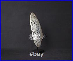 Mussels Clam Shell Carving Floral Premium Stand Wooden Base, Decorative Shells