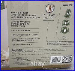 My Texas House 7.5 Ft Pre Lit Cypress Tree Christmas 500 LED Lights