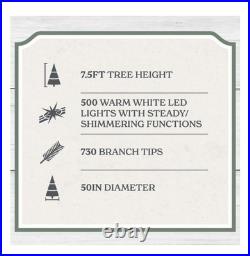 My Texas House 7.5′ Pre-lit Twinkle LED Cypress Artificial Christmas Tree, Green