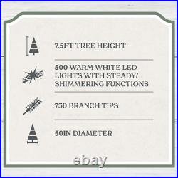 My Texas House 7.5ft Cypress Pre-Lit LED Christmas Tree 500 Twinkle Lights USA