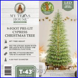 My Texas House 9ft Cypress Pre-Lit Christmas Tree 2025 NIB Free Shipping