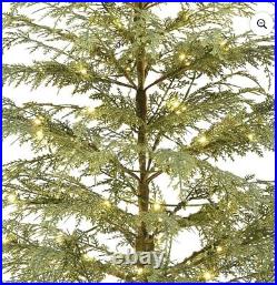 My Texas House Potted 4FT Pre-Lit Cypress Christmas Tree 100 LED Shimmer Lights