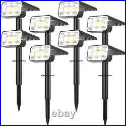 NACINIC Solar Spot Lights Outdoor Waterproof IP65, 8 8 Pack, Cool White