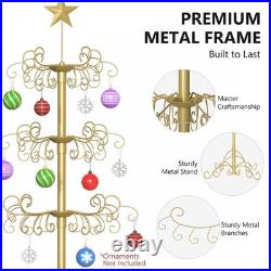 NAIZEA Wrought Iron Christmas Tree Metal Ornament Display Stand Holder 6Ft / 7Ft