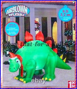 NEWRARE 9 ft Stegosaurus Christmas Dinosaur-Airblown-Inflatable-Gemmy
