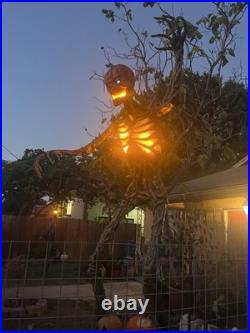 NEW? 12 ft Giant Inferno Pumpkin Head Skeleton Halloween NEW? 12 ft Giant Inferno Pumpkin Head Skeleton Halloween