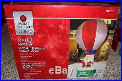 NEW 12ft LED Santa in Hot Air Balloon Airblown Inflatable Christmas Yard Decor