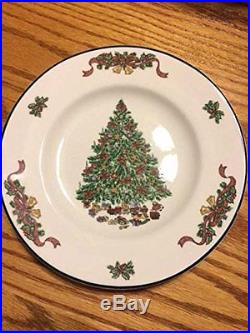NEW 16-Piece Seasonal Holiday XMas Christmas Tree China Stoneware Dishes Set