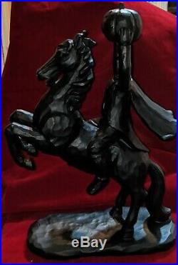NEW- 19 Headless Horseman Ichabod Crane Sleepy Hollow Statue Black Halloween