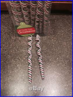 NEW 25 Candy Cane Ornaments Icicles Red White Green Holiday Christmas Tree Decor
