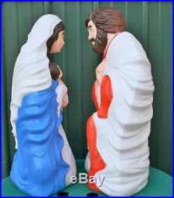 NEW 28 Lighted Outdoor Nativity Scene 2 Piece Set Blow Mold Christmas Decor