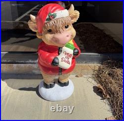 NEW 2.5 ft LED Cow Christmas Blow Mold Home Depot 2025